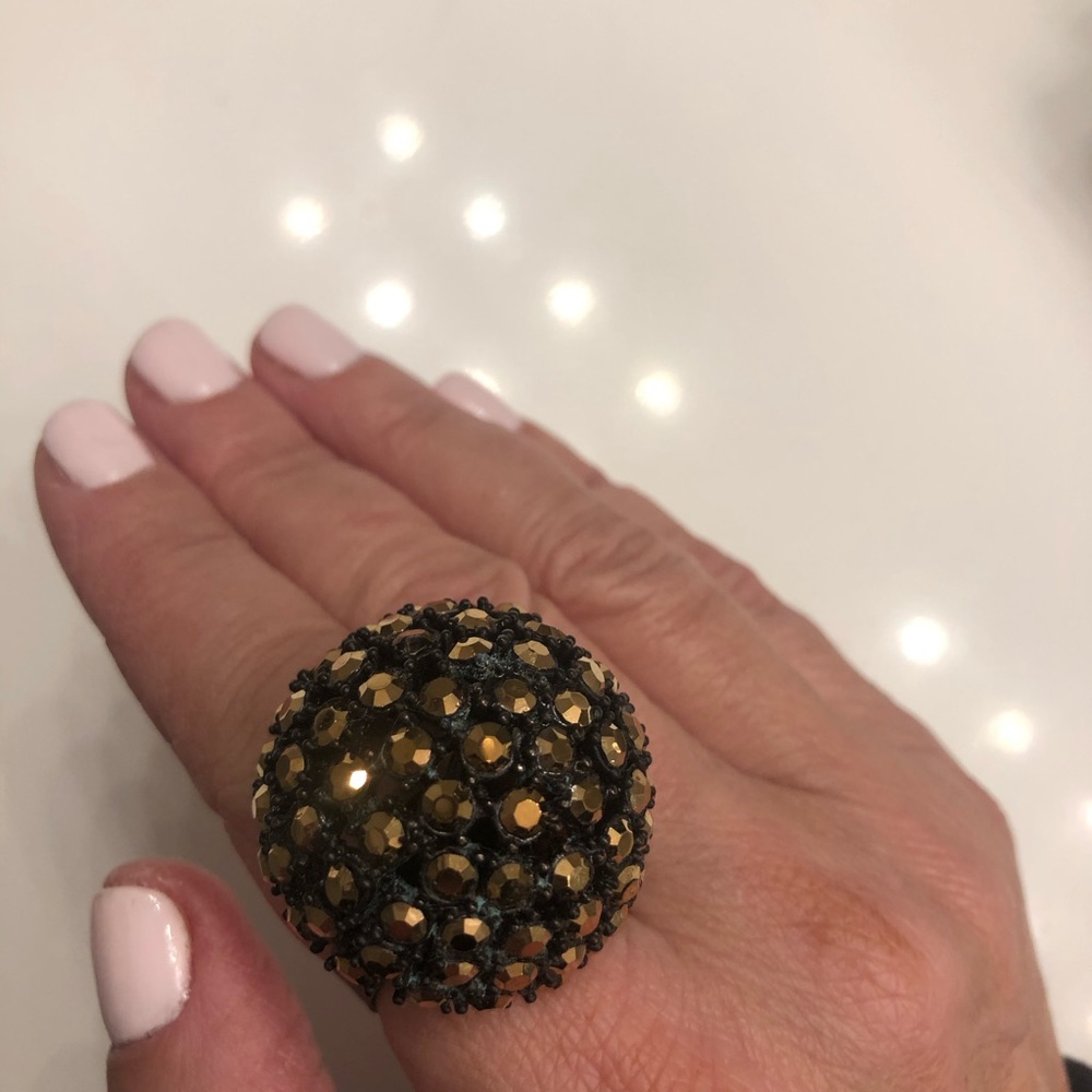 Studded bling cocktail ring
